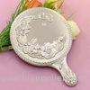 Mini Portable Make Up Mirror / Sterling Silver Compact Mirror For Purse