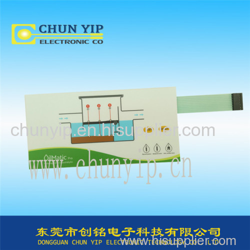membrane switch remote control panel for test instruments