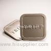 Decoration Handbag Metal Hardware Plate Stainless Steel Matte Surface With Two Feet