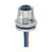 Motors Circular Cable Connectors Female A Coding 8 Poles Solder Type Front Mounting
