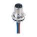 B Coding M12 Panel Mount Connector Male 5 Pin Solder Type Front Mounting IP68