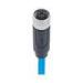 M12 X Coding Female Connector Cross Shielded Moled CAT6 EtherNet Cable with 10 Gbps Bandwith