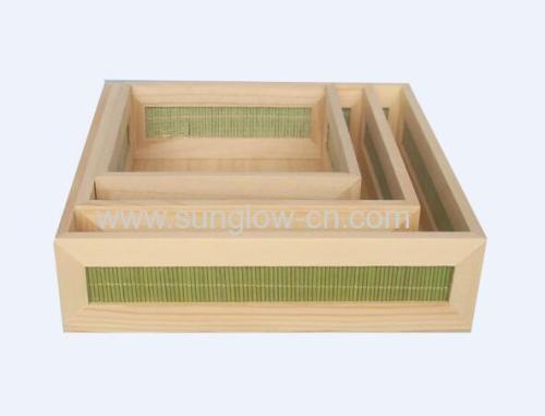3 Sizes Natural Wooden Tray 