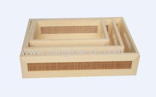 3 Sizes Natural Wooden Tray 