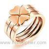 Rose Gold Unique Couple Rings For Engagement No Diamond Custom Shaped