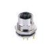 PCB Contact M12 Panel Mount Connector Female 4 Pin Circular Connector With Ground Pin