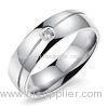 High End Engagement Custom Couple Rings Stainless Steel Lightweight