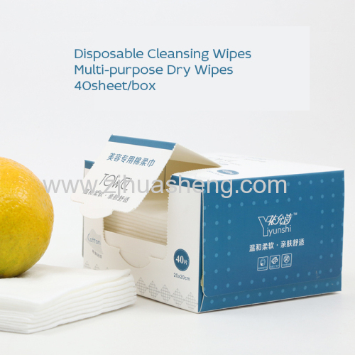 Ultra-soft Natural Disposable Dry Cleansing Wipes