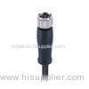 M8 Cable Plug Female 5 Poles B Coding Connector Molded with PUR Cable