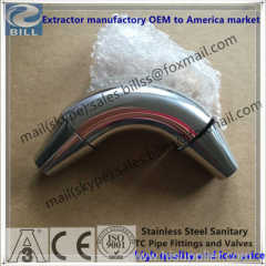 Stainless Steel Sanitary Welded 90 Degree Long type Elbow