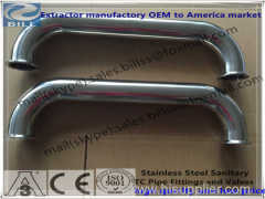 Stainless Steel Sanitary Matte Finished 90 Degree Elbow