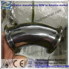 Stainless Steel Sanitary Matte Finished 90 Degree Elbow