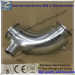 Stainless Steel Sanitary 180 Degree Bend With a Threaded Port