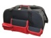 black and red zipper tool bag