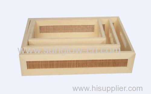 3 Sizes Natural Wooden Tray 