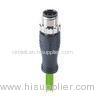 Shielded Rj45 Panel Mount Connector Molded 2 Pair 22 AWG With Green EtherNet Cable