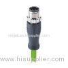 Shielded Rj45 Panel Mount Connector Molded 2 Pair 22 AWG With Green EtherNet Cable
