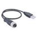 Shielded Molded Cable Connectors M12 5 Pin Female With USB 2.0 A Male Plug Cable