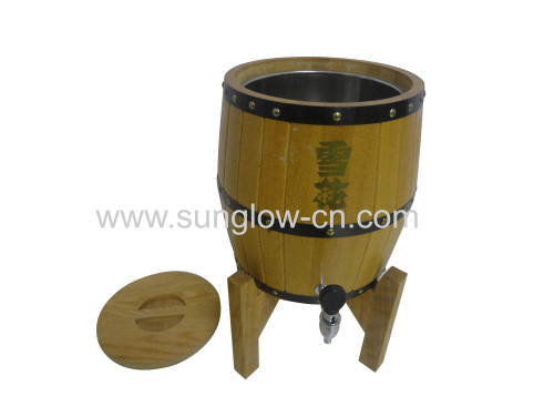 5L Wooden Barrel With 304 Stainless Steel Tank