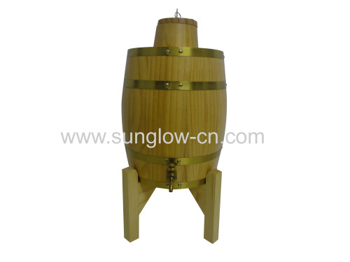 5L Wooden Barrel With 304 Stainless Steel Tank and Key