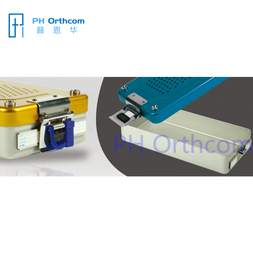 Mini caja de esterilización instrumentos dentales recipiente contenedores de instrumentos ortopédicos