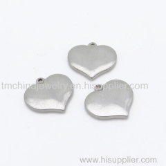 Stainless steel 316L heart pendant charm 24X24X4.5mm