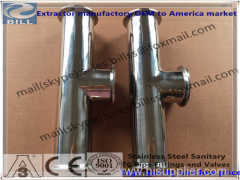 Stainless Steel Sanitary Tri Clamped Type Tee with Short port