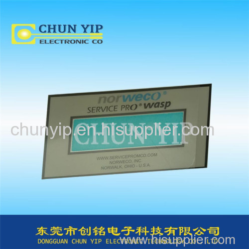 LCD transparent window membrane switch for industrial control panel