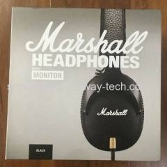 Marshall Audio Monitor Stereo Professional Over-the-Ear Headphones With Mic Black