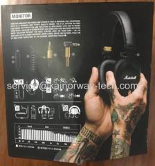 Marshall Audio Monitor Stereo Professional Over-the-Ear Headphones With Mic Black