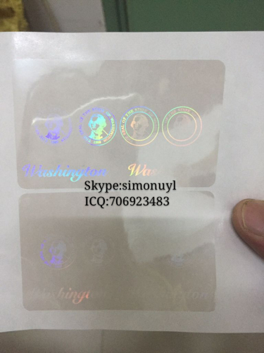 Washington state ID overlay hologram with UV sticker Driving license