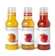 Plastic Adhesive Labels in Creative Classified Fruits Juice Bottles