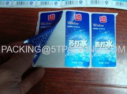 Double-sided Printing Plastic Adhesive Labels in Drinking Water