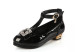 T-strap summer round toe girls dress shoes