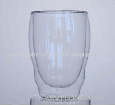 borosilicate glass hot and cold double wall glass