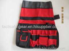 black and red barrel bag