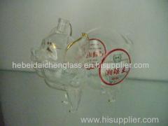 handmade glass wine bottle in art animal shape as you like