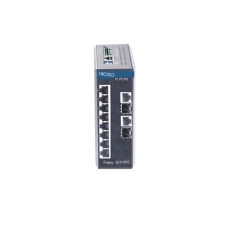 10 Ports DIN Rail Industrial network switch with 2 100/1000M Combo ports