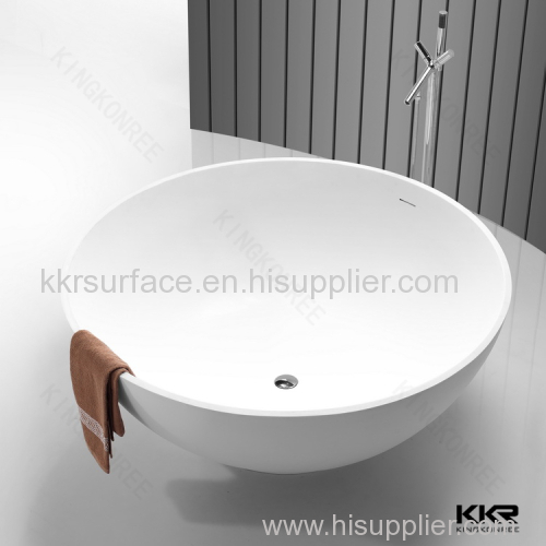 Top quality CE SGS freestanding solid surface soaking bathtub