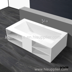 china new design bathroom artificial stone rectangle bathtub