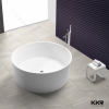 new design solid surface freestanding type round shower bathtub