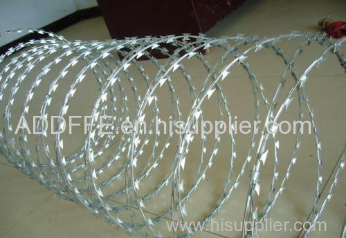 Home depot wires hot dipped galvanized military concertina blade razor barbed wire price for sale