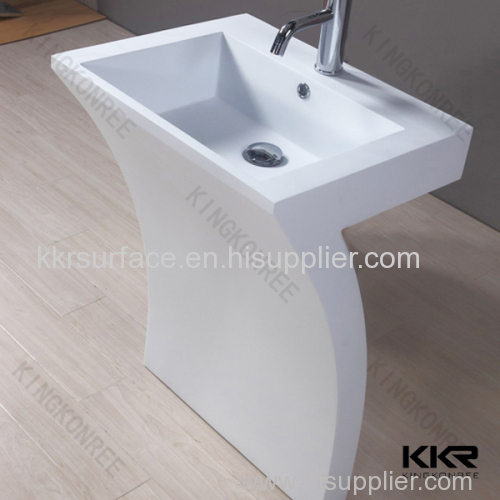 10 years warranty CE SGS freestanding artificial stone basin factory