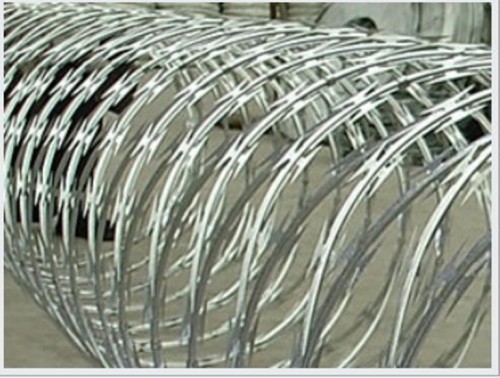 Single Razor Razor Type and Barbed Wire Mesh Type 450mm coil diameter concertina razor barbed wire