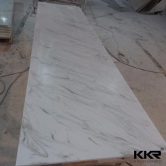 Color matching artificial engineered white marble carrera slab