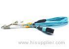 OM3 / OM4 MPO Patch Cord 12 Core 5M Simplex / Duplex 10G Fiber Optic Cable