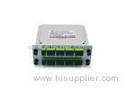 Cassette Card Inserting Fiber Optic PLC Splitter 1x16 1X32 Modular design With Low PDL