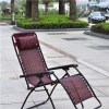 Lounge Patio Chair Zero Gravity Recliner Folding Reclining Jacquard Textilene Fabric