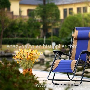 Lounge Patio Zero Gravity Folding Reclining Beach Chair Oxford Mixed