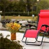 Zero Gravity Chair Folding Recliner Patio Lounger Oxford Fabric Red